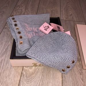 Juicy Couture New with Tags Grey Scarf & Hat